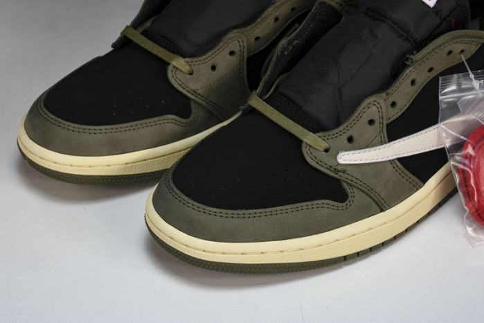 travis scott x air jordan 1 low og black olive dm7866-002